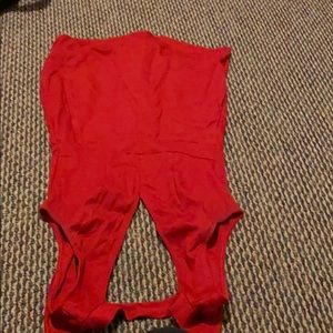 Red jumpsuit